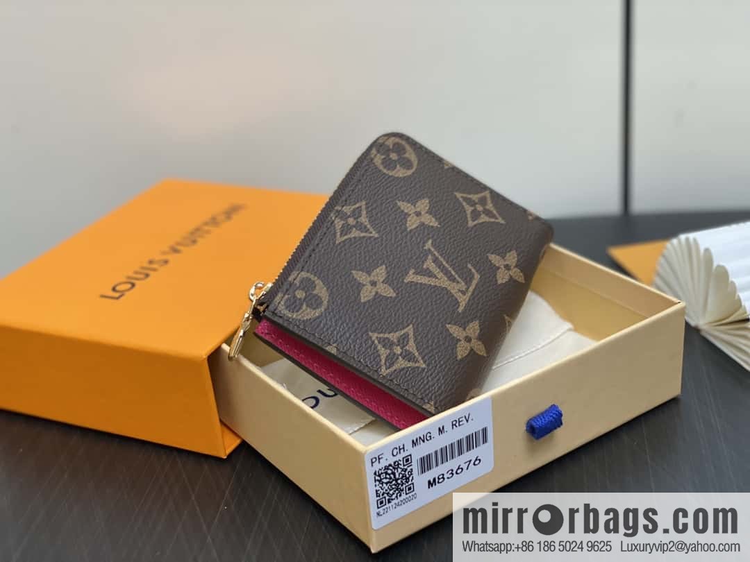 [Original order boutique] M83676 presbyopia rose red, zipper wallet series NEW Noah Compact wallet