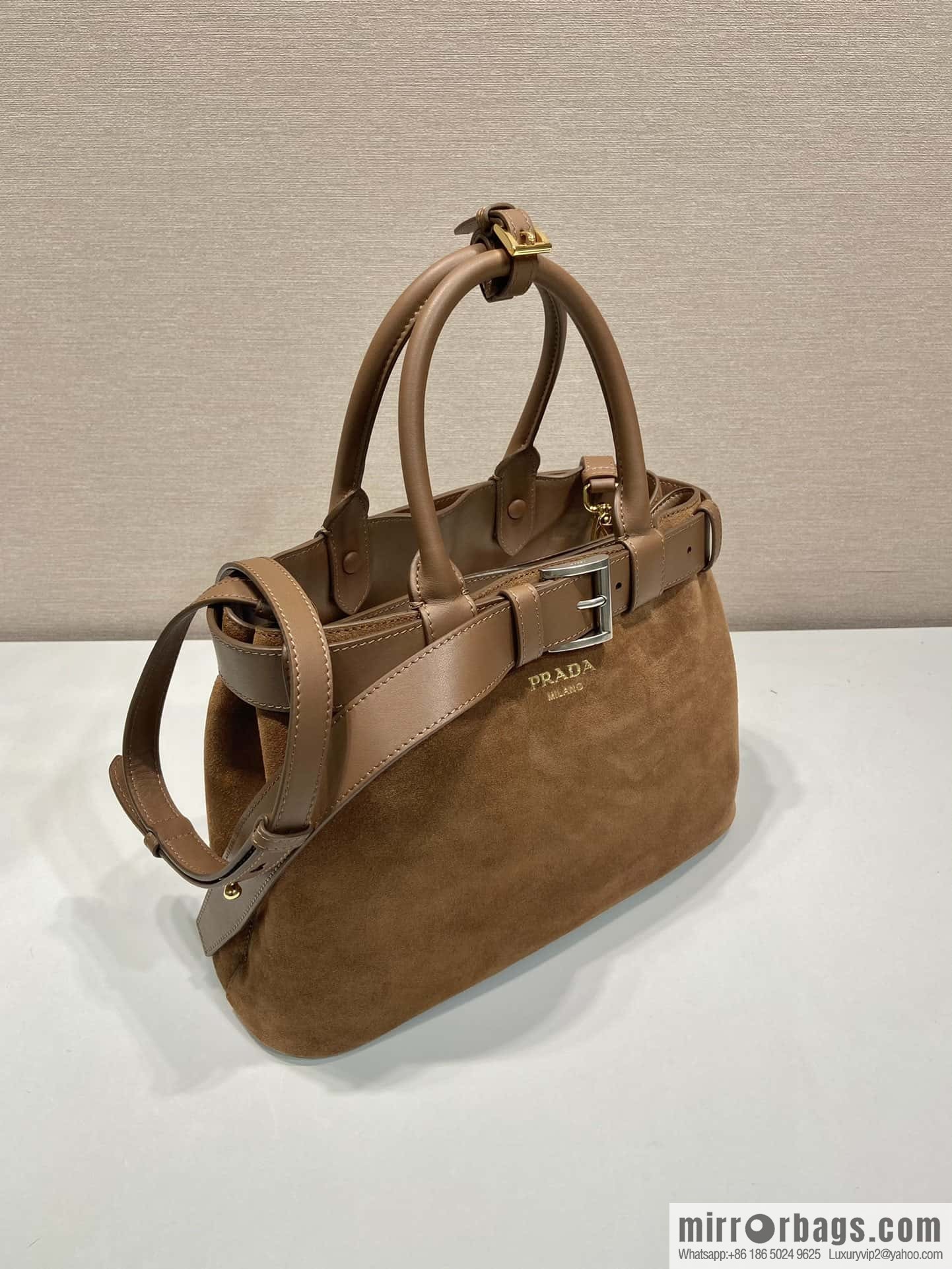 PRADA 🎉 new women's bag 🎉 1BA434 fleece leather🎉🎉