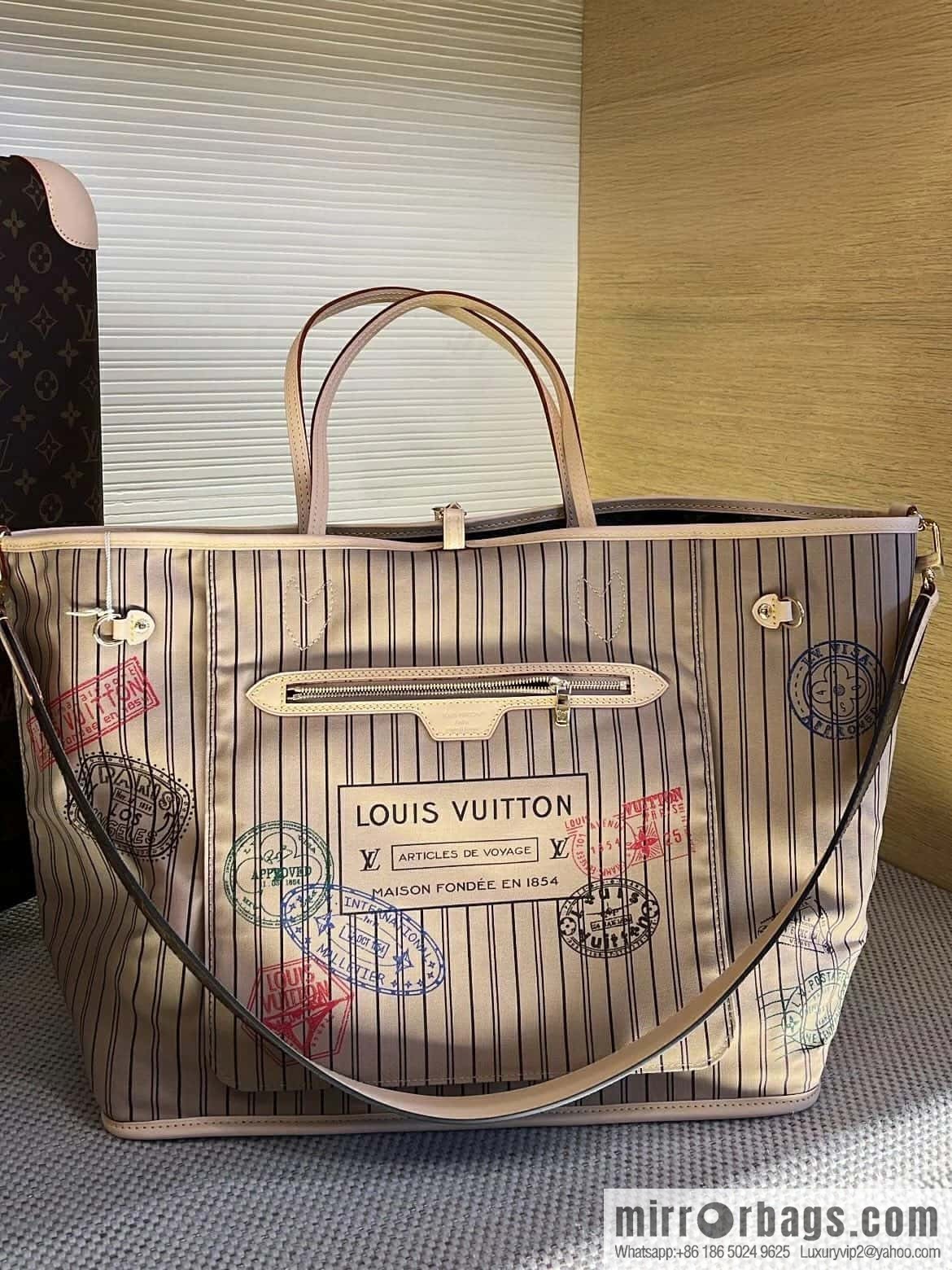 [Original order boutique] M11948 presbyopia apricot (seal double-sided) large shopping bag series NEVERFULL BANDOULIZRE INSIDE OUT large handbag
