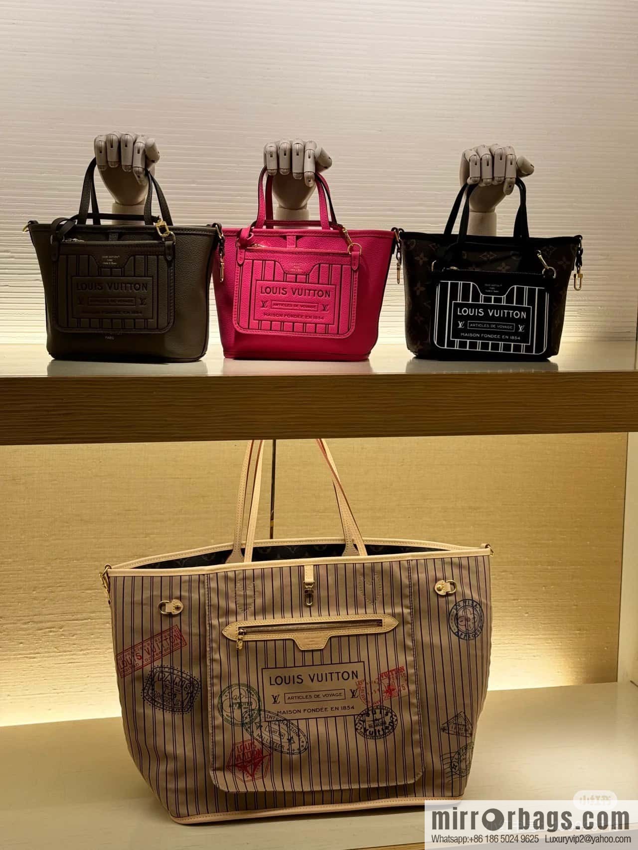 [Original order boutique] M11948 presbyopia apricot (seal double-sided) large shopping bag series NEVERFULL BANDOULIZRE INSIDE OUT large handbag