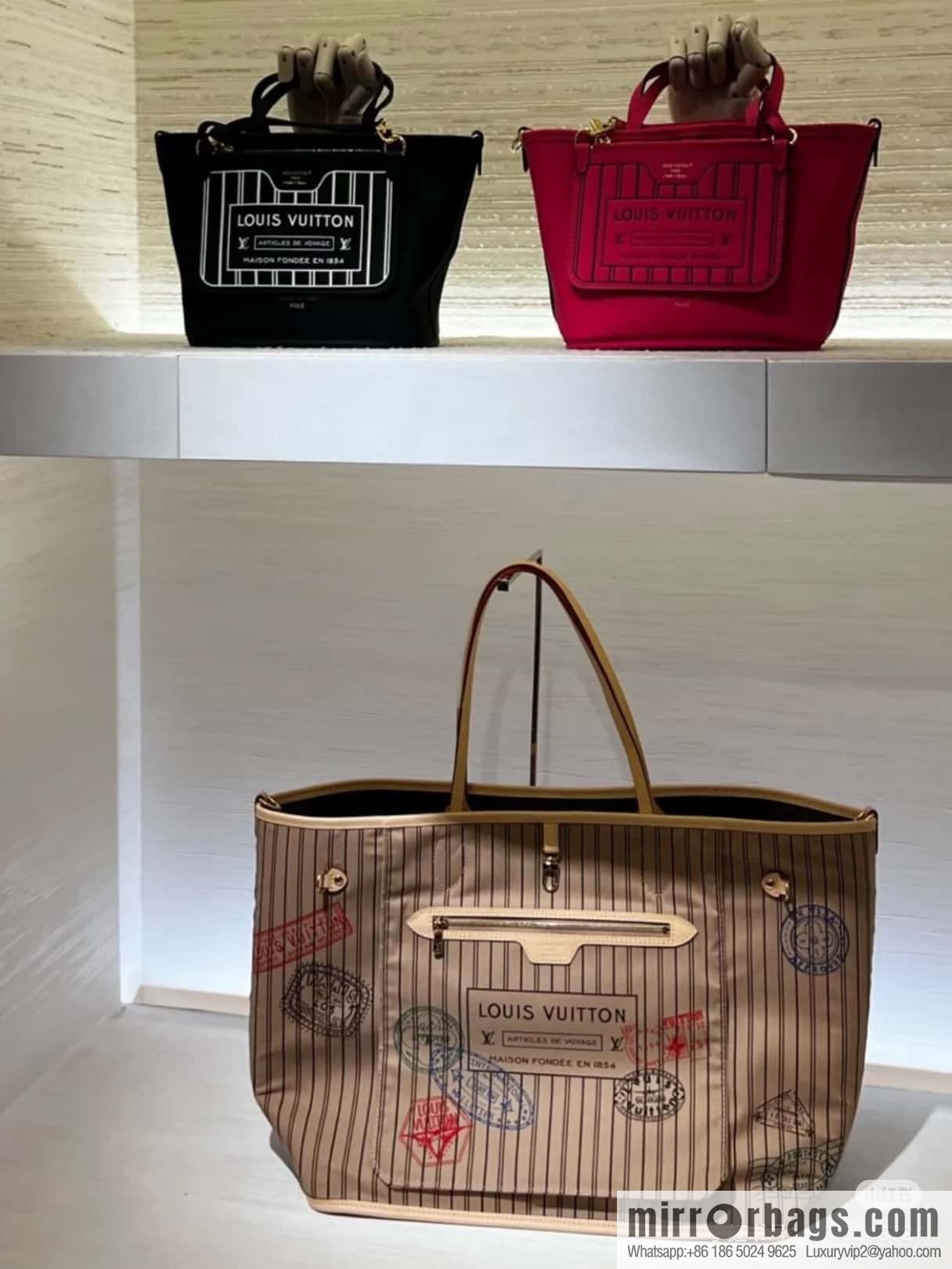 [Original order boutique] M11948 presbyopia apricot (seal double-sided) large shopping bag series NEVERFULL BANDOULIZRE INSIDE OUT large handbag