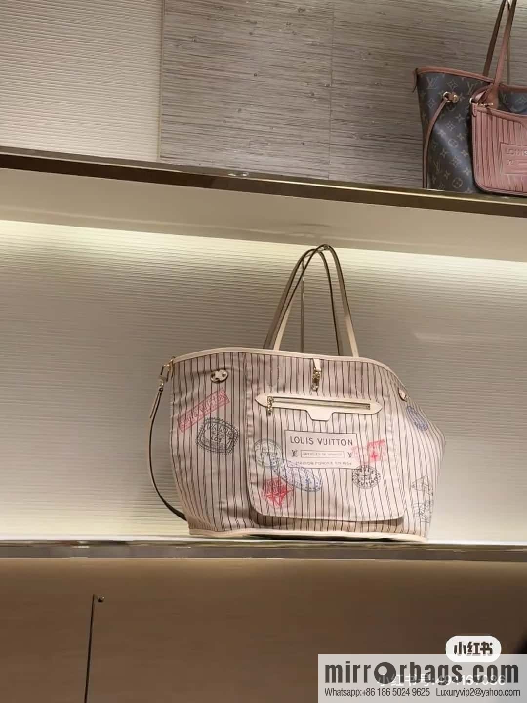 [Original order boutique] M11948 presbyopia apricot (seal double-sided) large shopping bag series NEVERFULL BANDOULIZRE INSIDE OUT large handbag