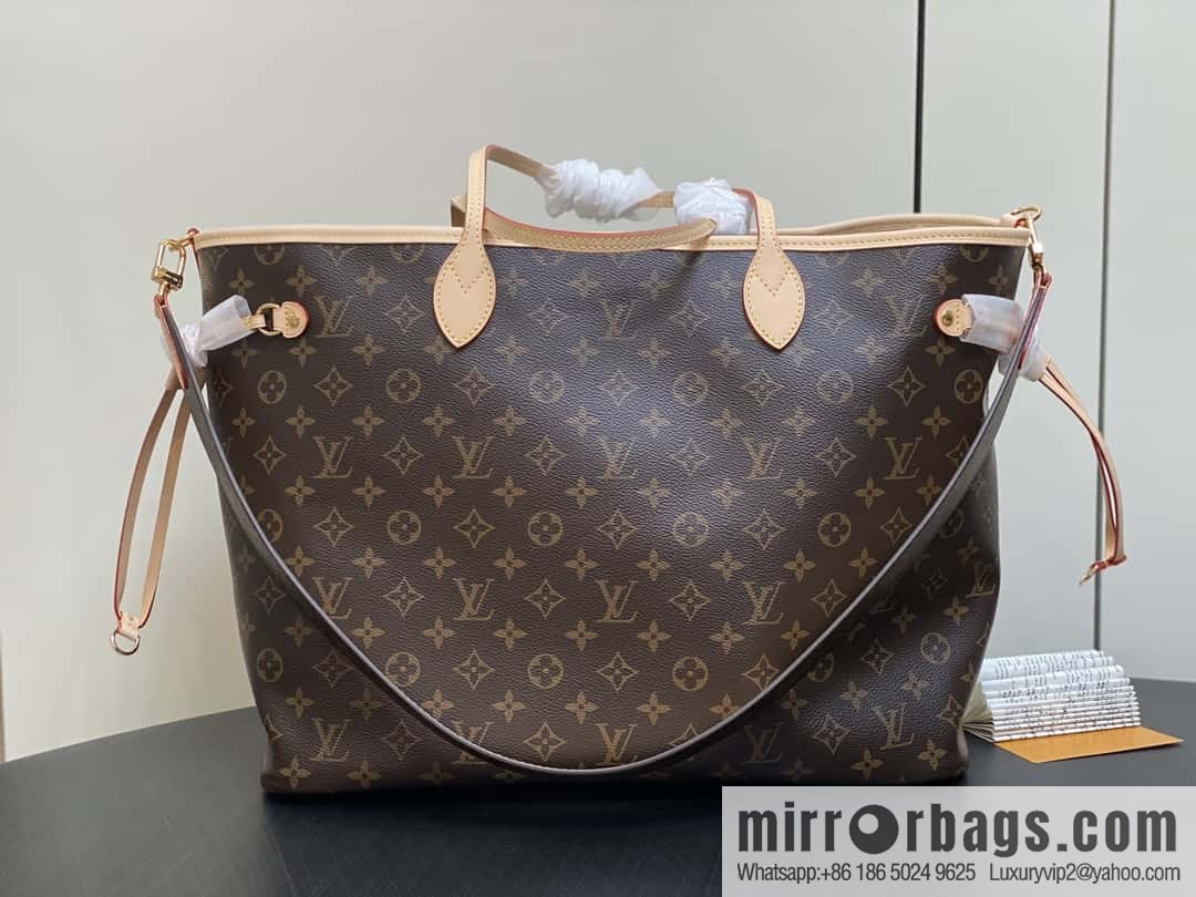 [Original order boutique] M11948 presbyopia apricot (seal double-sided) large shopping bag series NEVERFULL BANDOULIZRE INSIDE OUT large handbag