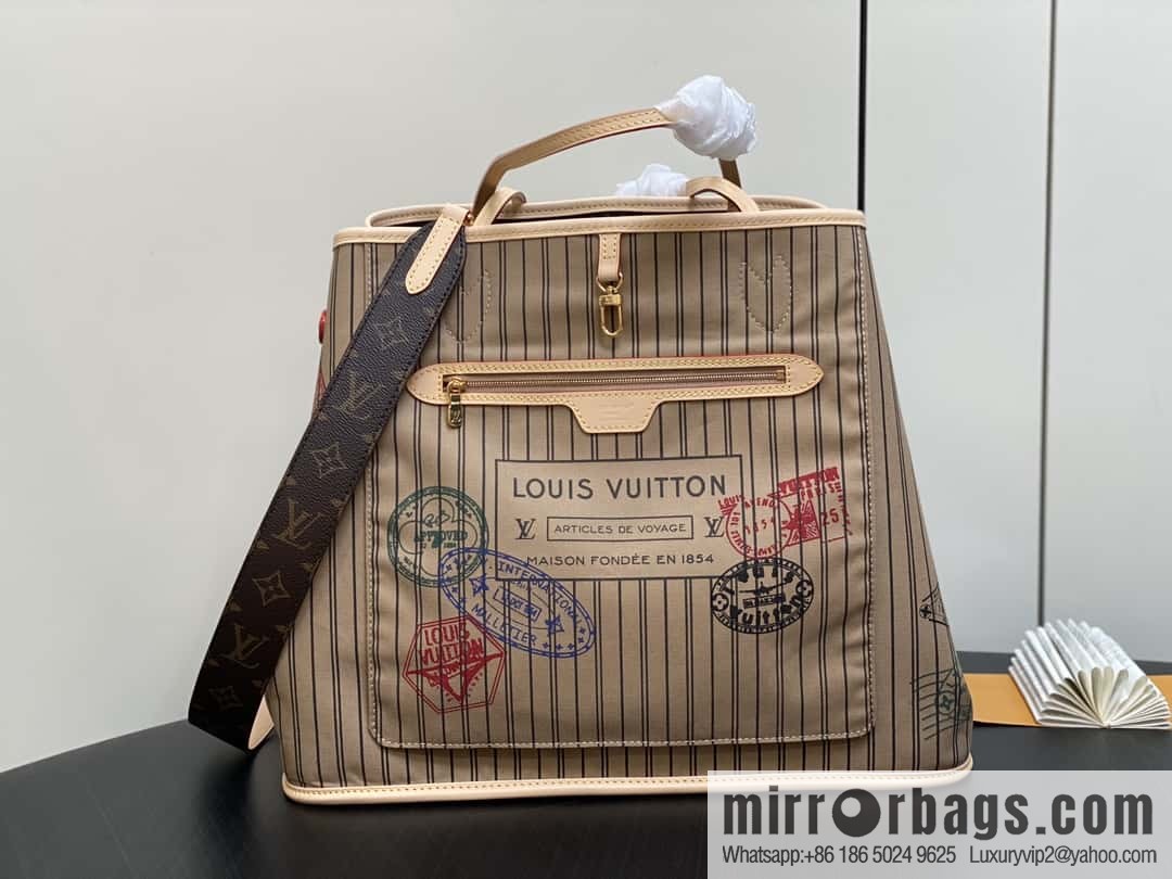 [Original order boutique] M11948 presbyopia apricot (seal double-sided) large shopping bag series NEVERFULL BANDOULIZRE INSIDE OUT large handbag