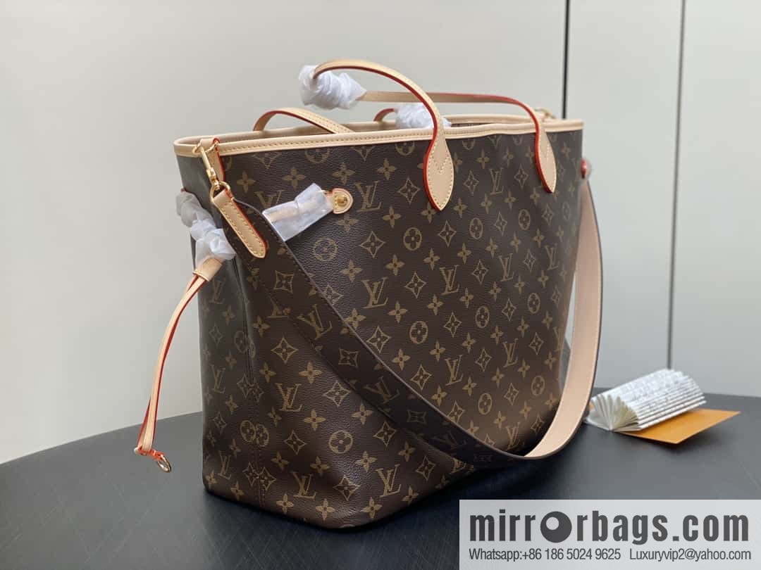 [Original order boutique] M11948 presbyopia apricot (seal double-sided) large shopping bag series NEVERFULL BANDOULIZRE INSIDE OUT large handbag