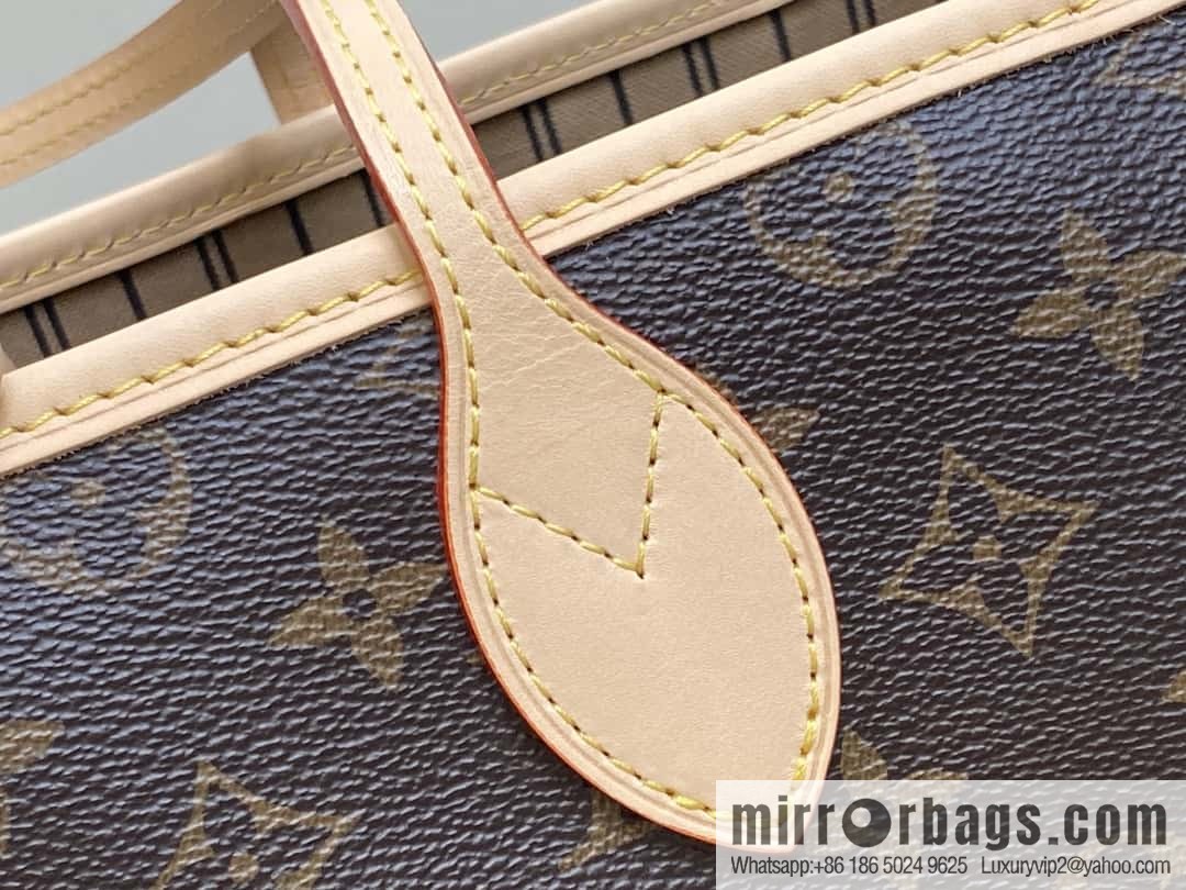 [Original order boutique] M11948 presbyopia apricot (seal double-sided) large shopping bag series NEVERFULL BANDOULIZRE INSIDE OUT large handbag