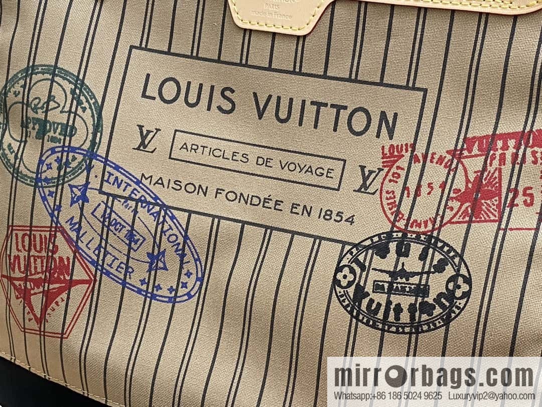 [Original order boutique] M11948 presbyopia apricot (seal double-sided) large shopping bag series NEVERFULL BANDOULIZRE INSIDE OUT large handbag