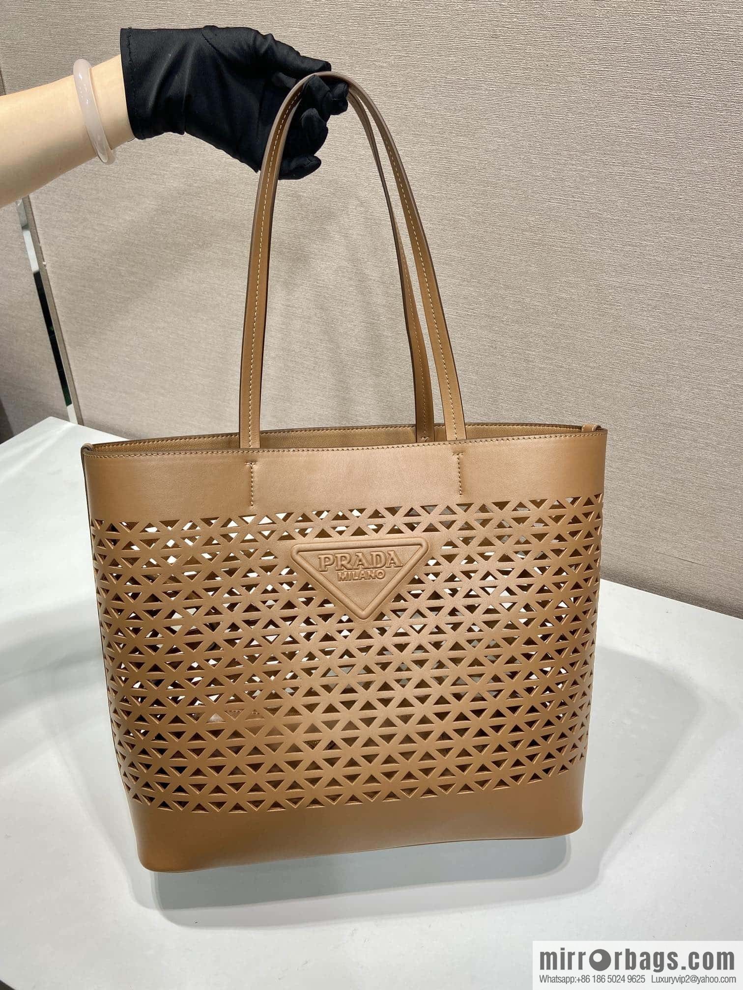 PRADA 🎉 hollow tote bag 🎉 1BG503 hollow 🎉🎉 brown