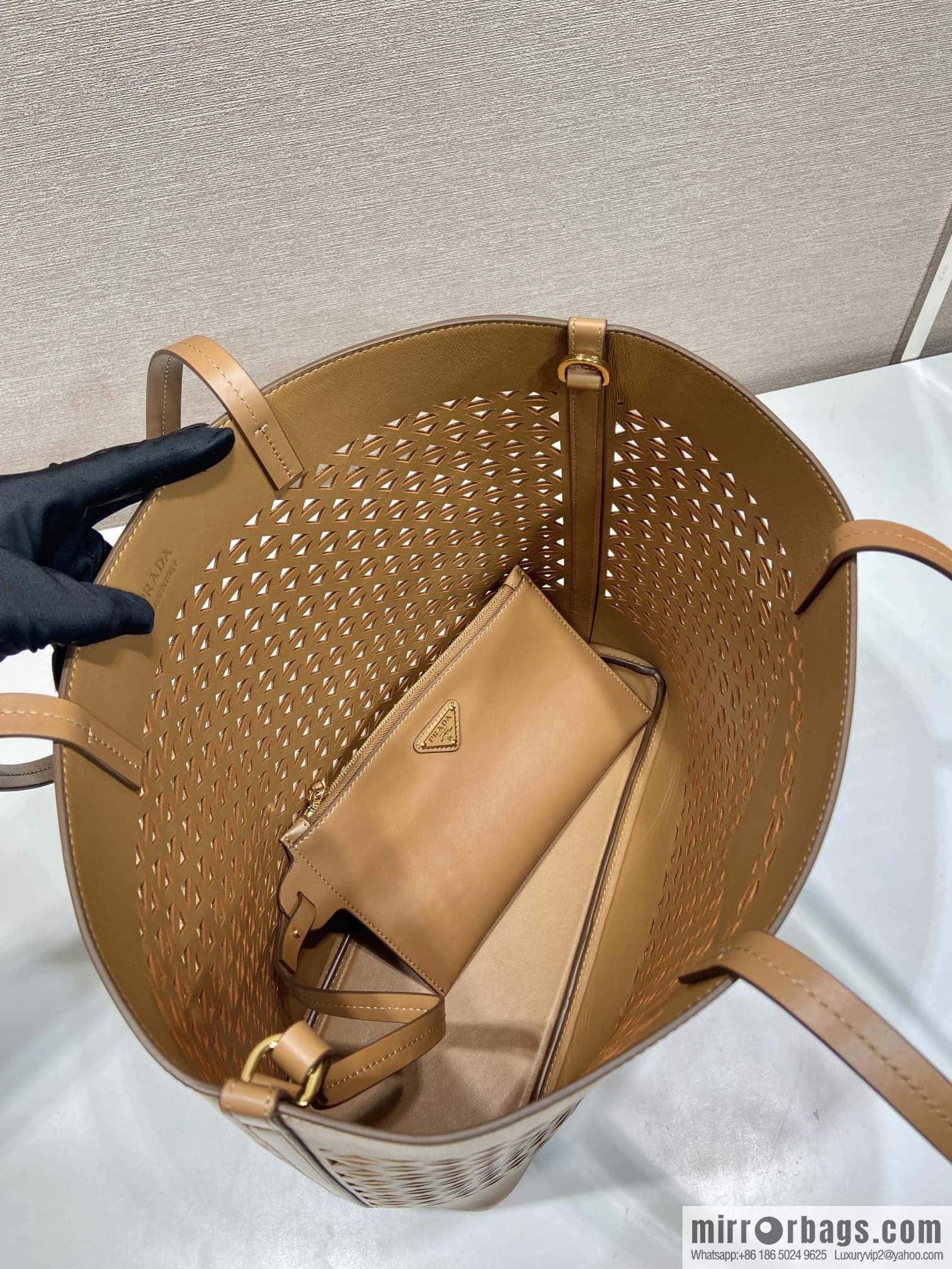 PRADA 🎉 hollow tote bag 🎉 1BG503 hollow 🎉🎉 brown