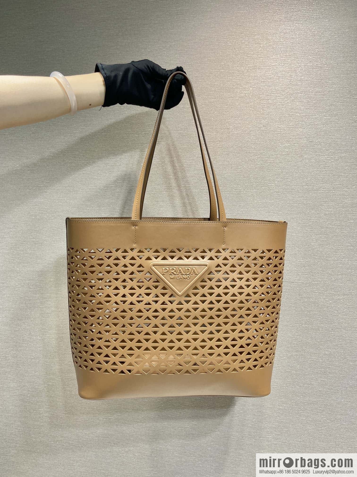 PRADA 🎉 hollow tote bag 🎉 1BG503 hollow 🎉🎉 brown