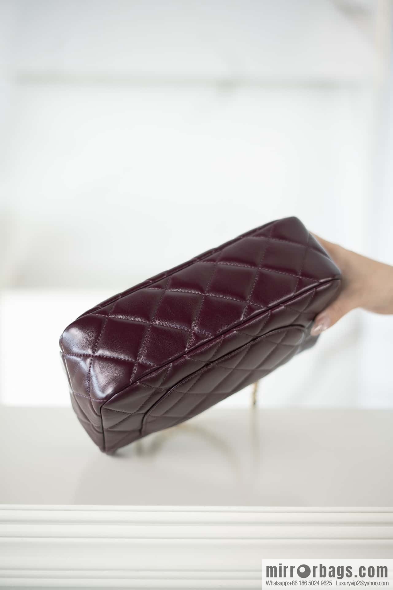 ππππππ πππ Flap New thick chain handle, burgundy, large AS5043 B17665 NZG79