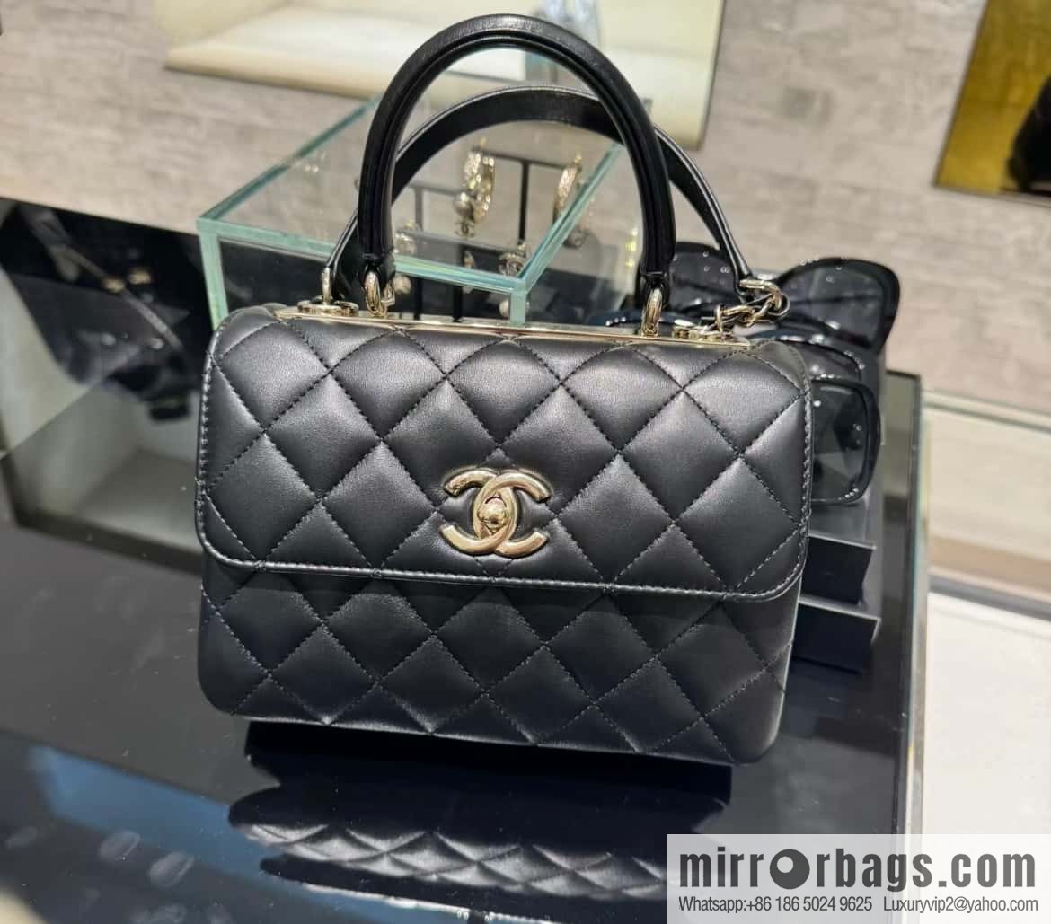 Chanel 24C Trendy CC Genuine Leather Mini Black ➿ AS4654 Y60767 94305