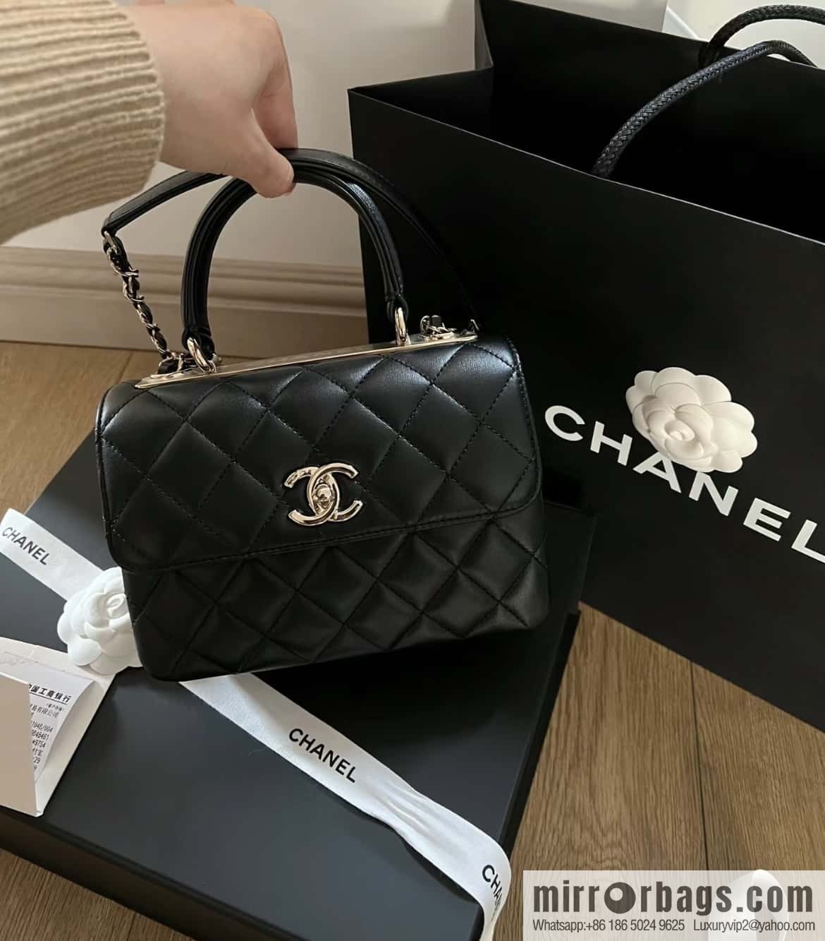Chanel 24C Trendy CC Genuine Leather Mini Black ➿ AS4654 Y60767 94305