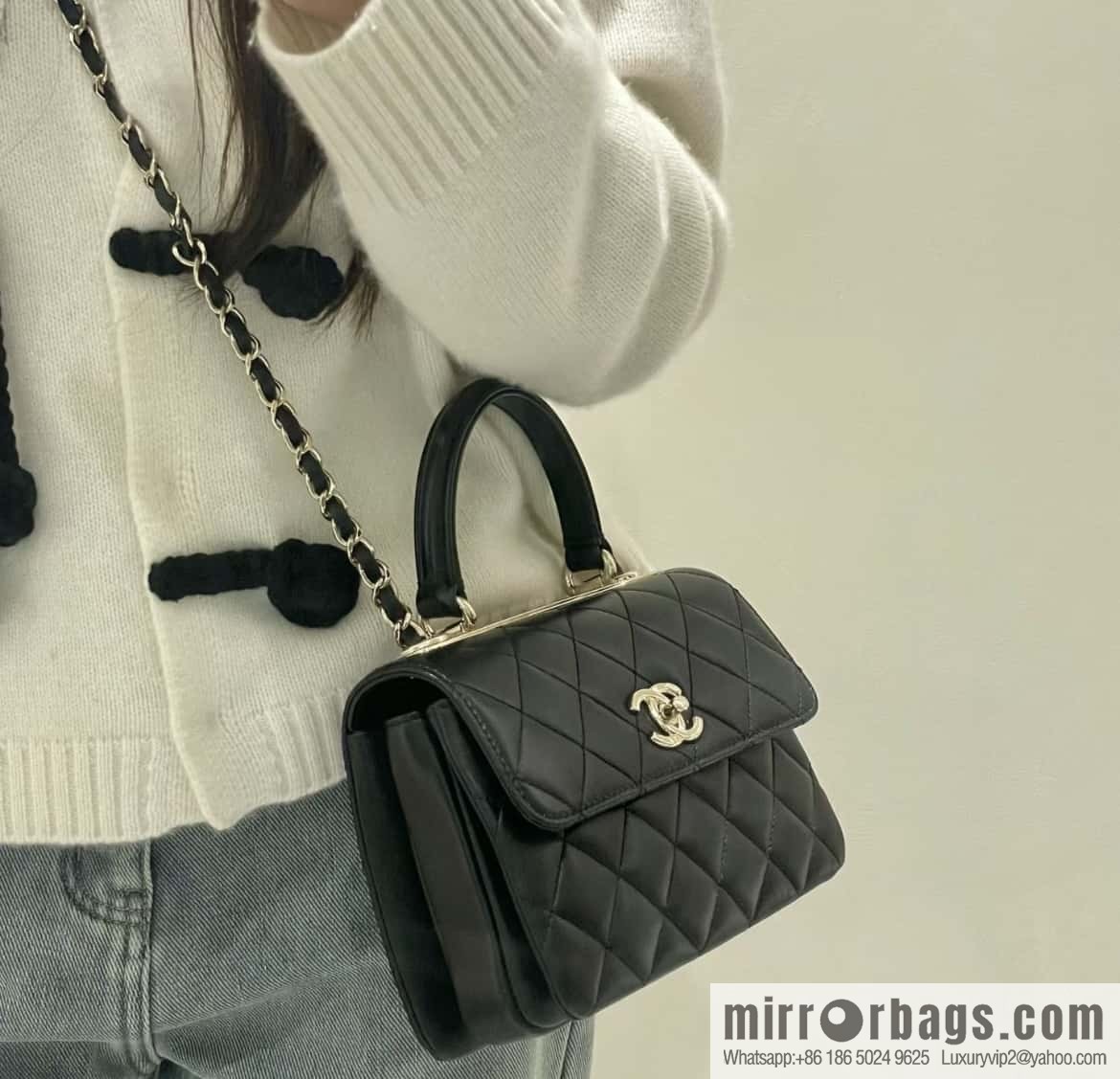 Chanel 24C Trendy CC Genuine Leather Mini Black ➿ AS4654 Y60767 94305