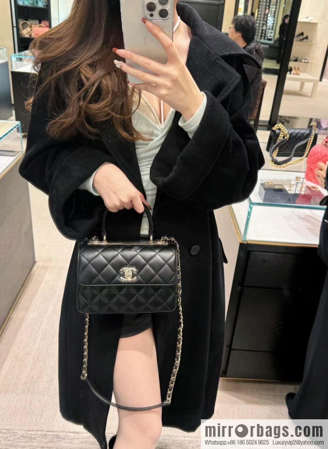 Chanel 24C Trendy CC Genuine Leather Mini Black ➿ AS4654 Y60767 94305