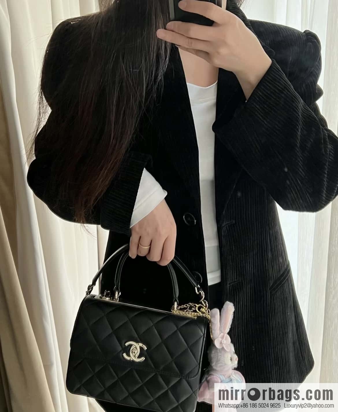 Chanel 24C Trendy CC Genuine Leather Mini Black ➿ AS4654 Y60767 94305