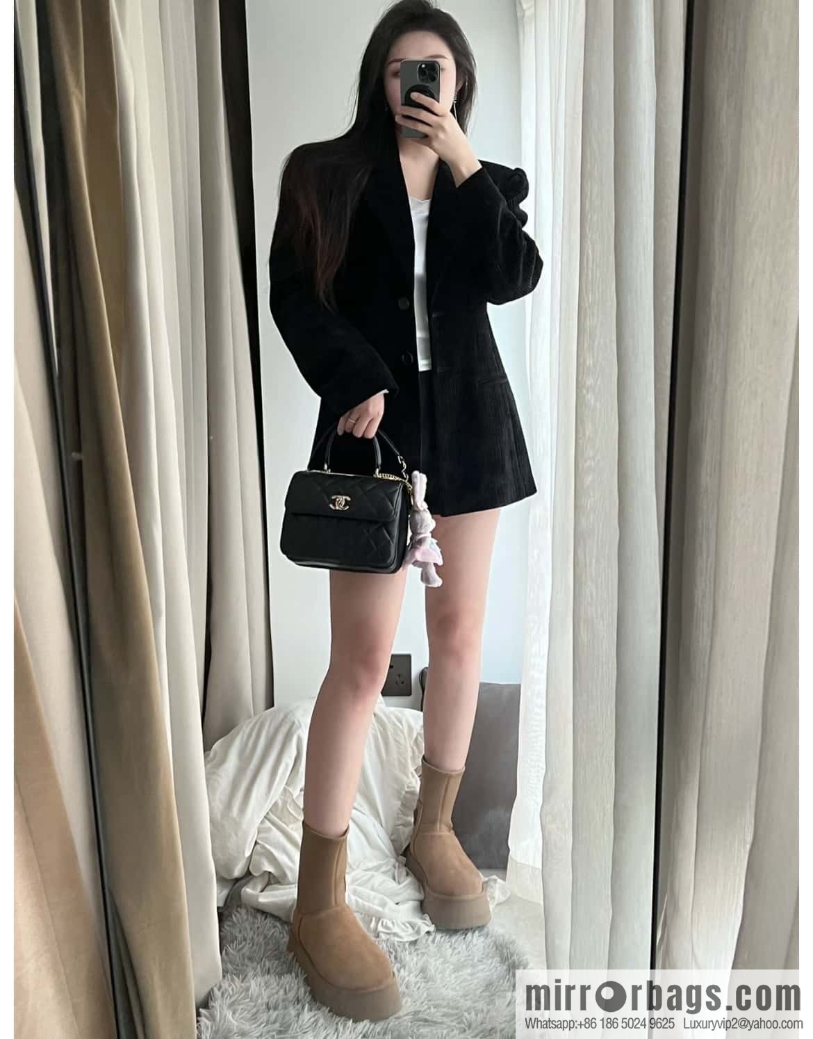 Chanel 24C Trendy CC Genuine Leather Mini Black ➿ AS4654 Y60767 94305