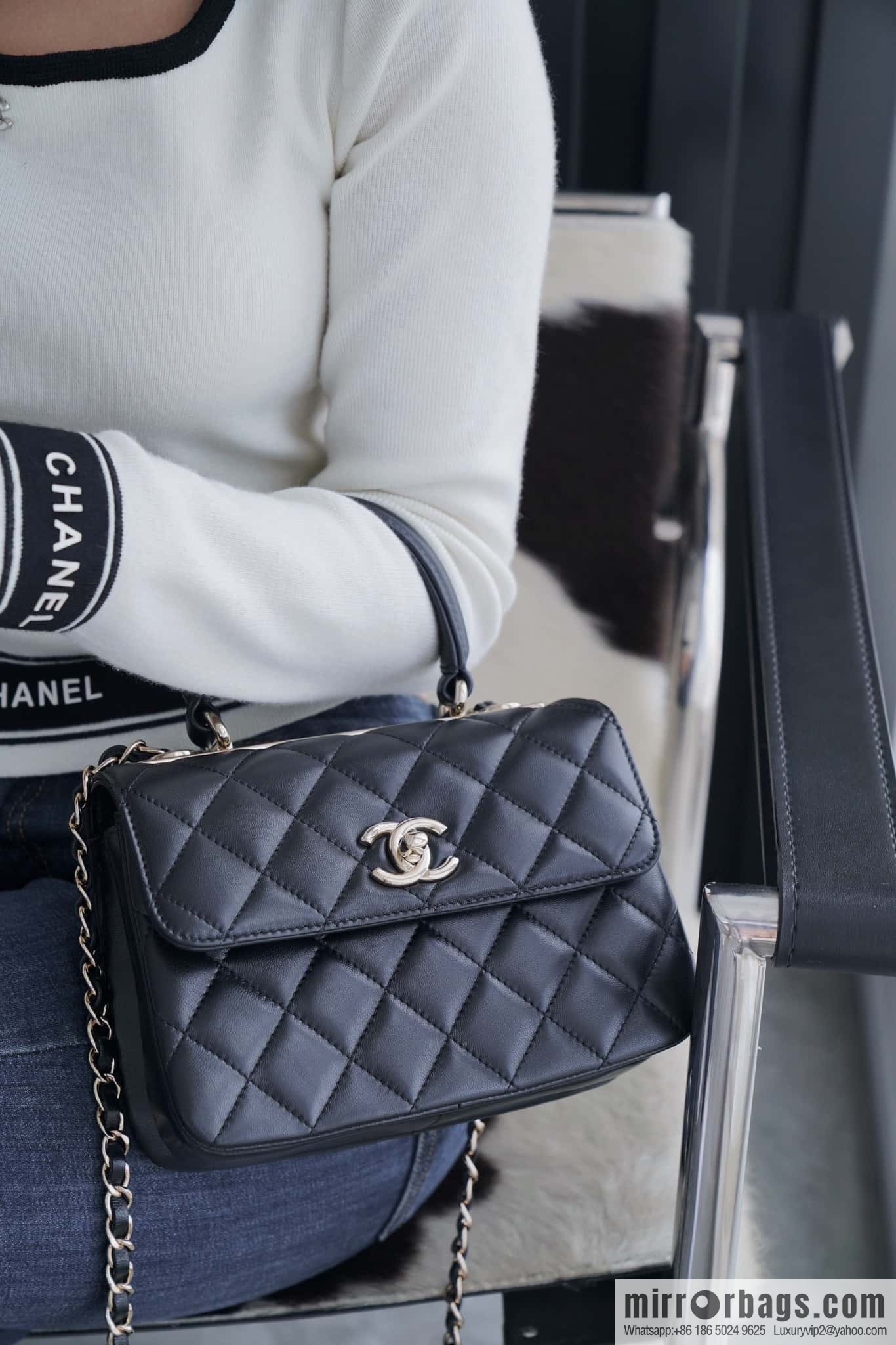 Chanel 24C Trendy CC Genuine Leather Mini Black ➿ AS4654 Y60767 94305