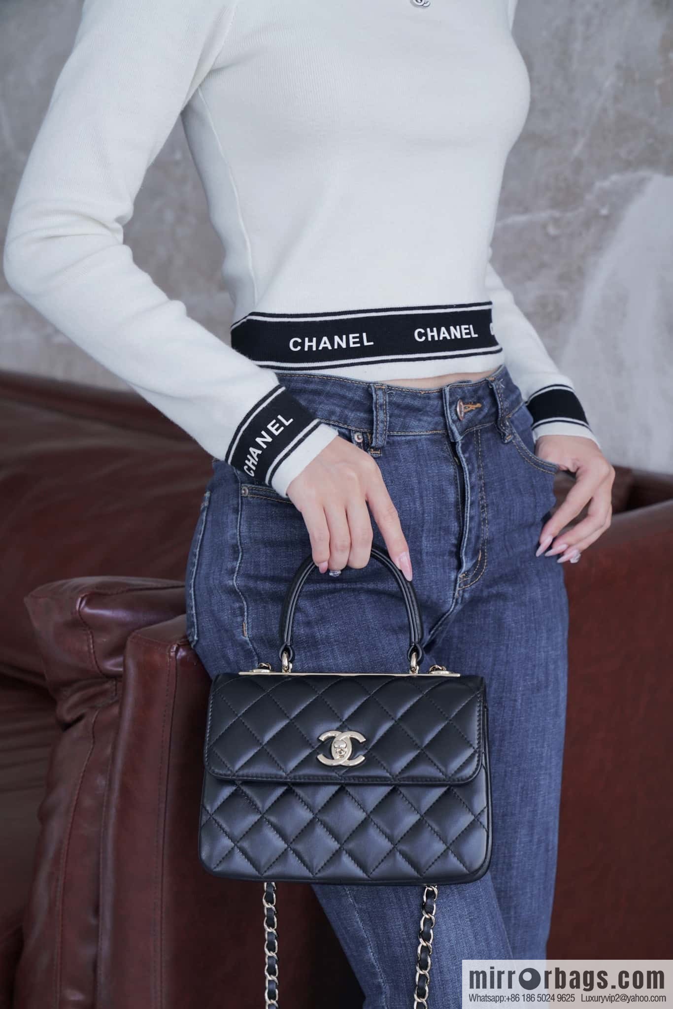 Chanel 24C Trendy CC Genuine Leather Mini Black ➿ AS4654 Y60767 94305