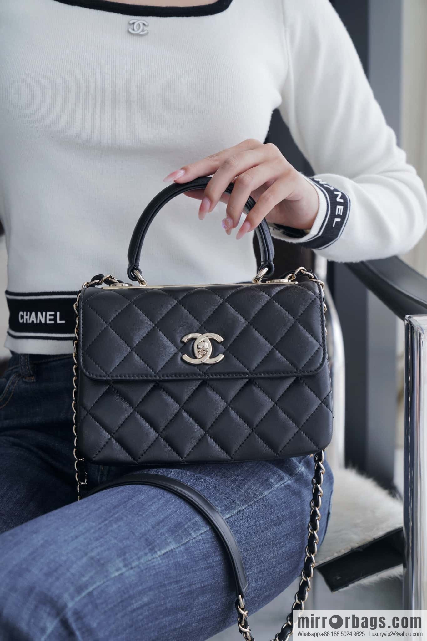 Chanel 24C Trendy CC Genuine Leather Mini Black ➿ AS4654 Y60767 94305