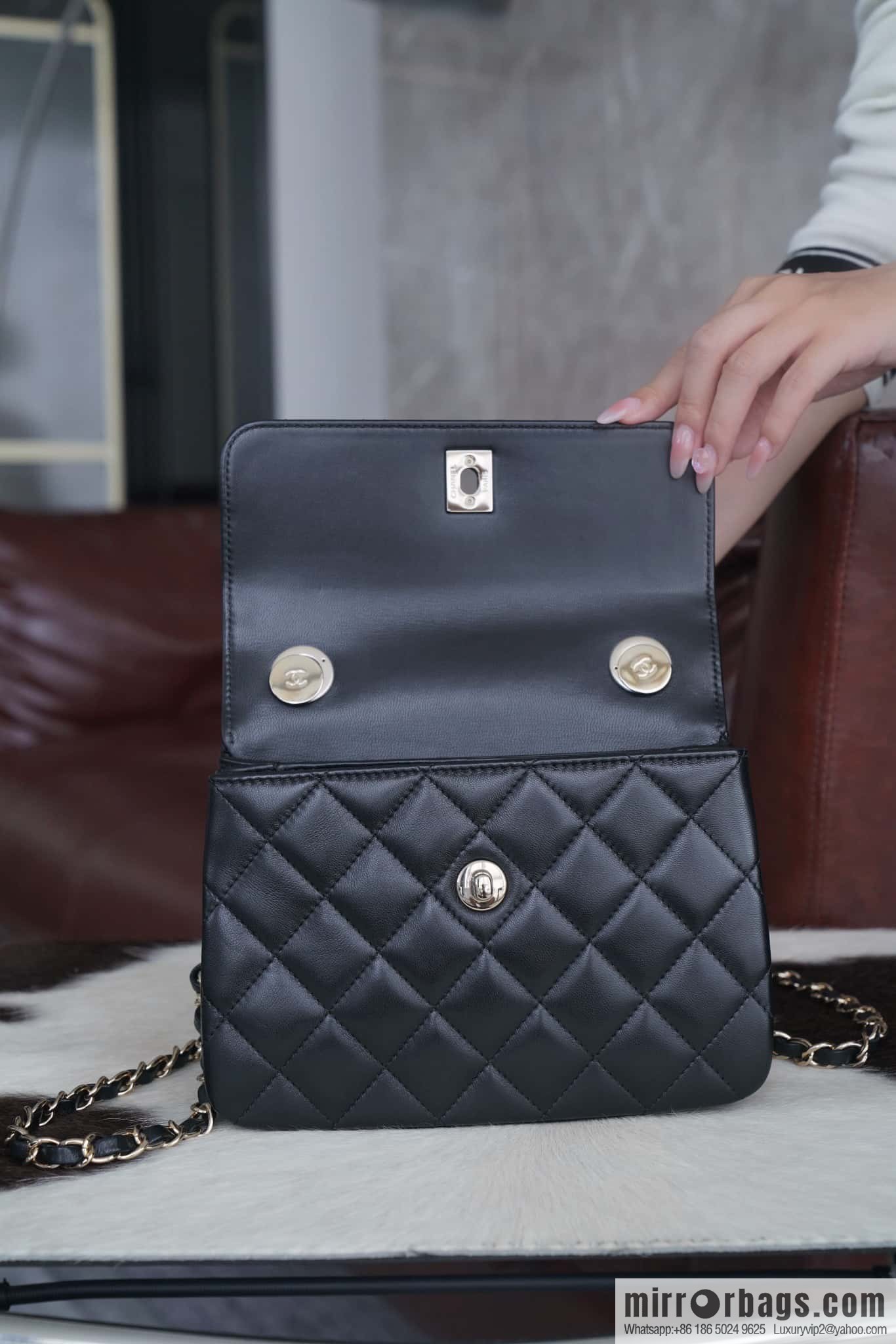 Chanel 24C Trendy CC Genuine Leather Mini Black ➿ AS4654 Y60767 94305