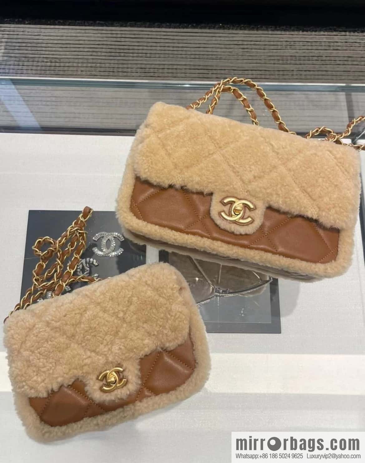 𝗖𝗛𝗔𝗡𝗘𝗟 24K Classic CF Teddy Bear, Large, Apricot AS5149 B18194 NZW48