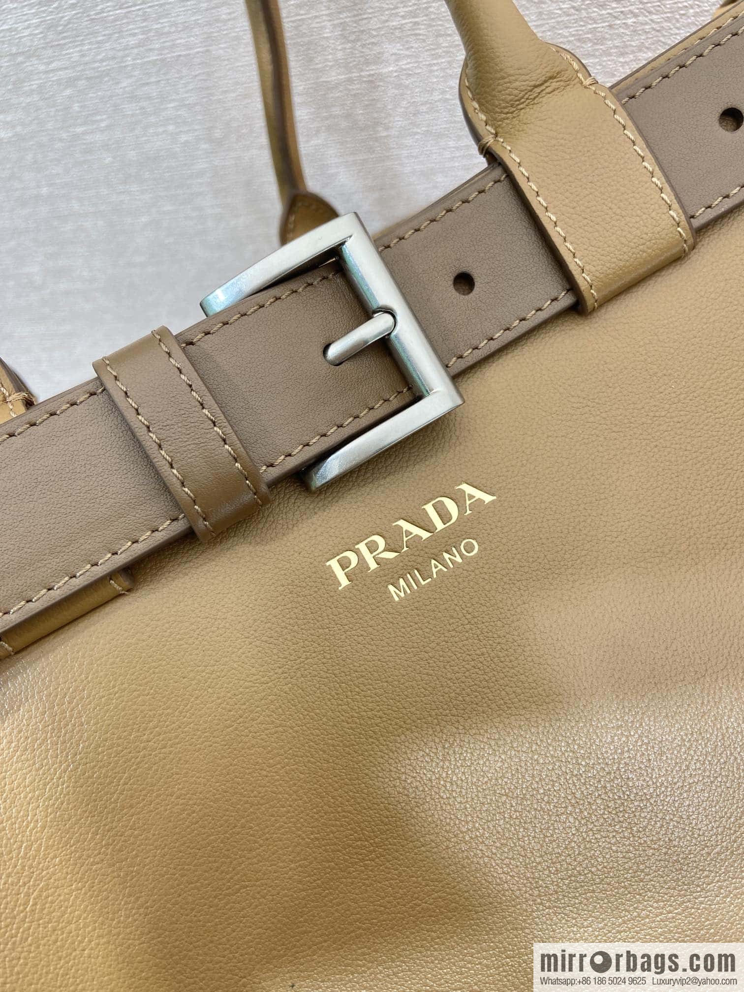 PRADA 🎉 new men's 🎉 1BG126 extra large 🎉🎉 belt buckle, brown