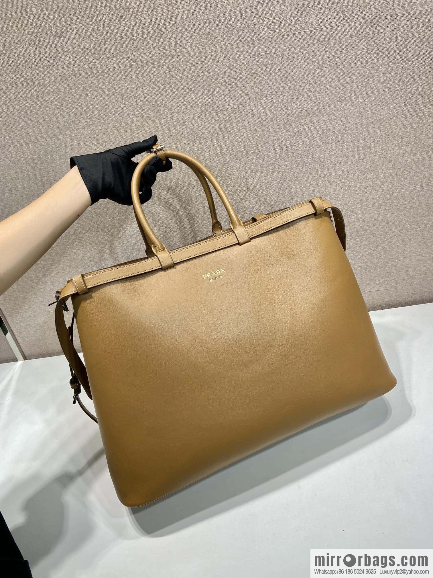 PRADA 🎉 new men's bag 🎉 1BG126 extra large 🎉🎉 brown