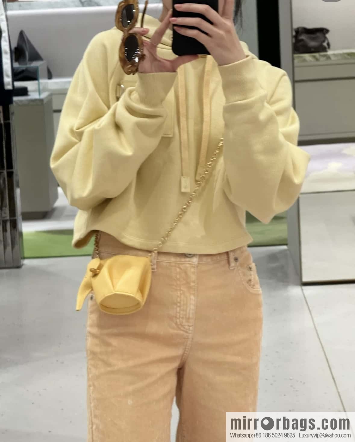 LOEWE's latest jade series small elephant bag 0193 yellow
