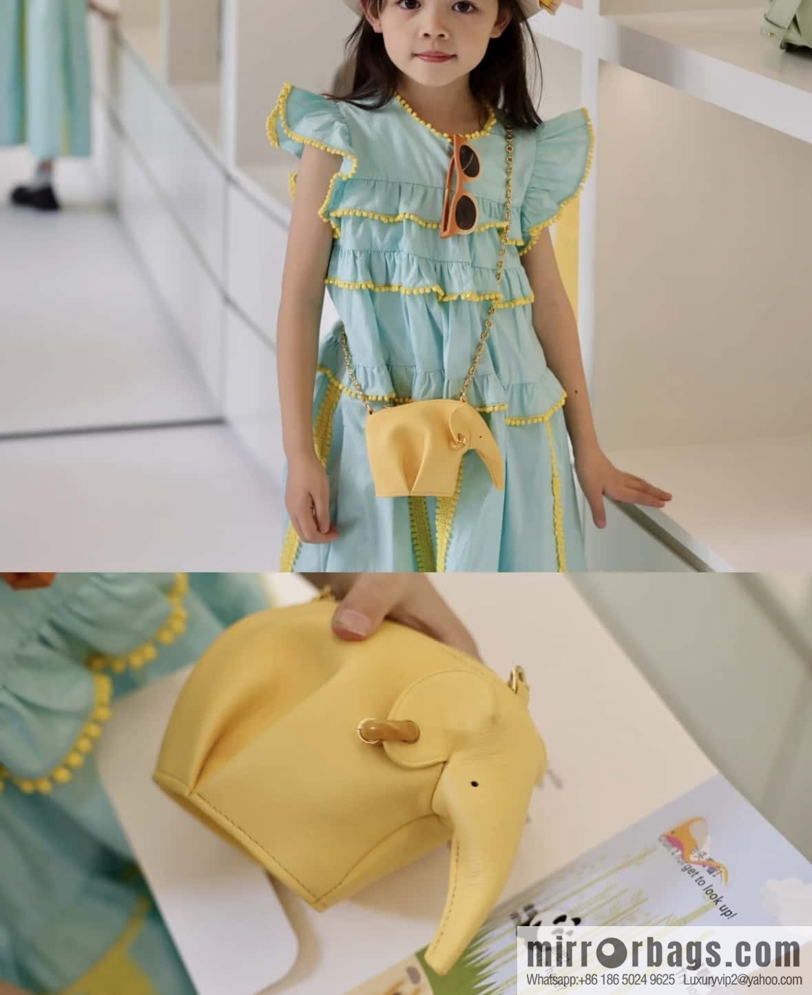 LOEWE's latest jade series small elephant bag 0193 yellow