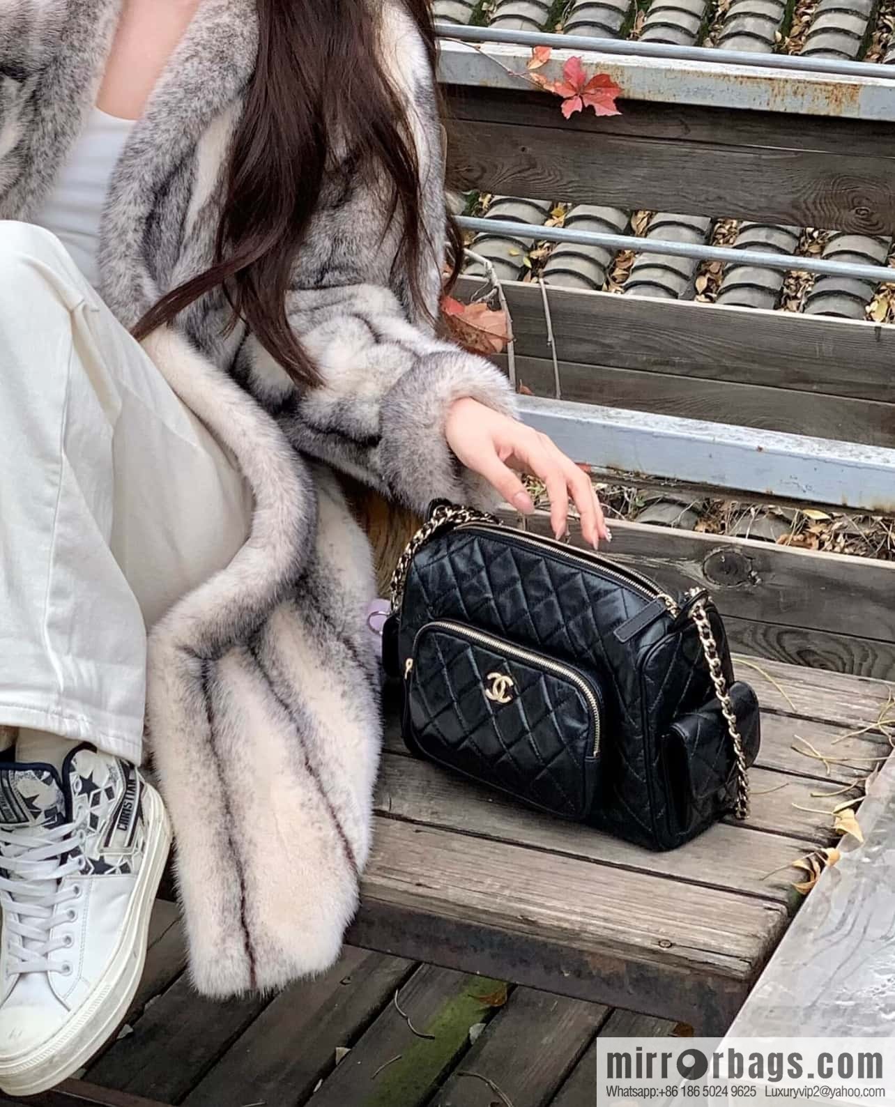 𝐂𝐇𝐀𝐍𝐄𝐋 𝟐𝟒𝐤 Camera Bag, Black Large 📷 AS5156 Black
