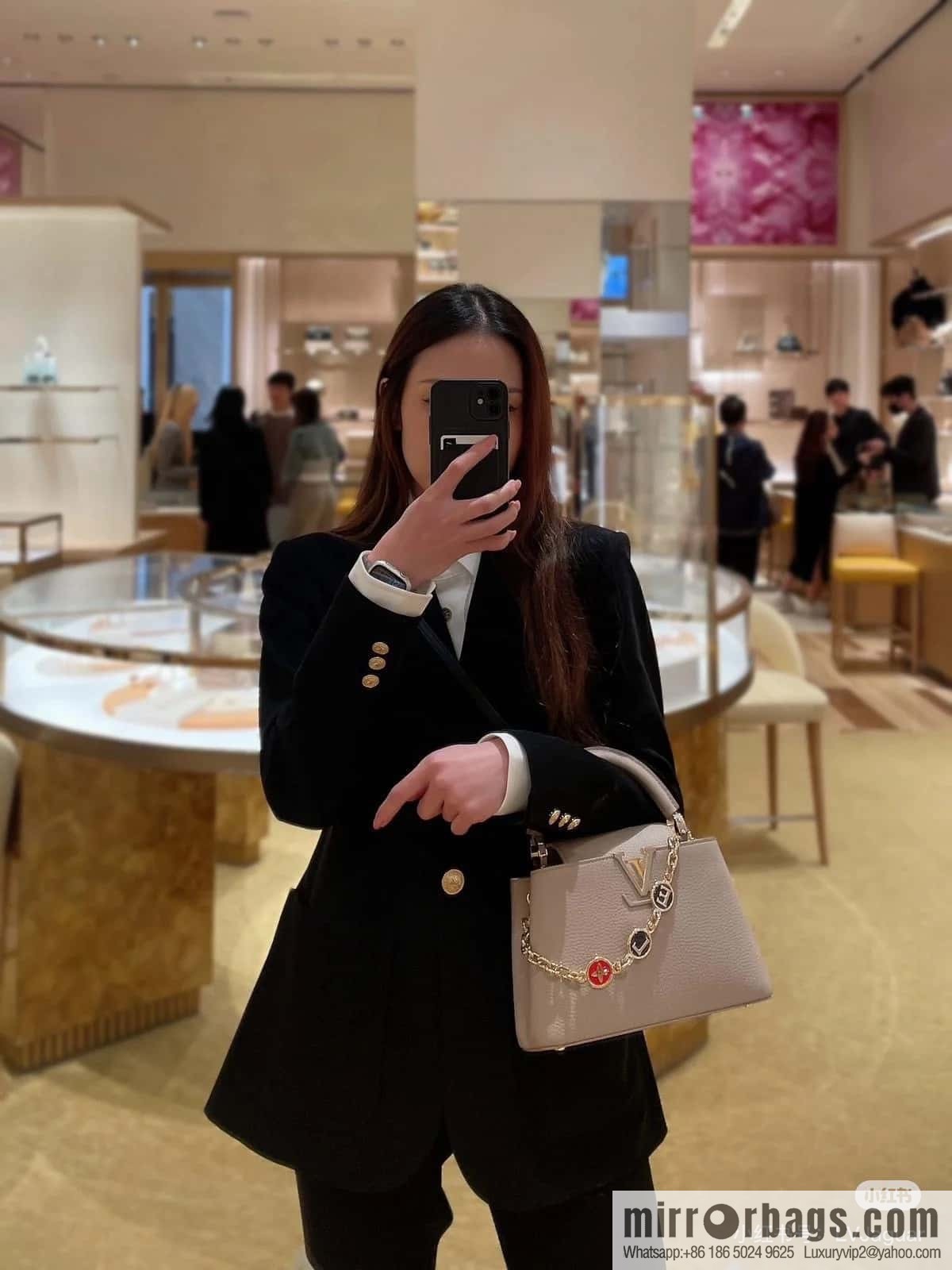 [Original order boutique] K00014 light coffee full leather, chain cap that English series, personalized custom MY CAPUCINES handbag