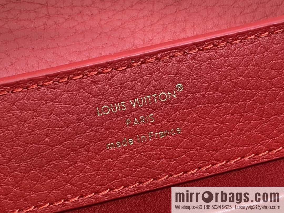 [Original order boutique] K00014 red full leather, chain cap that English series, personalized custom MY CAPUCINES handbag