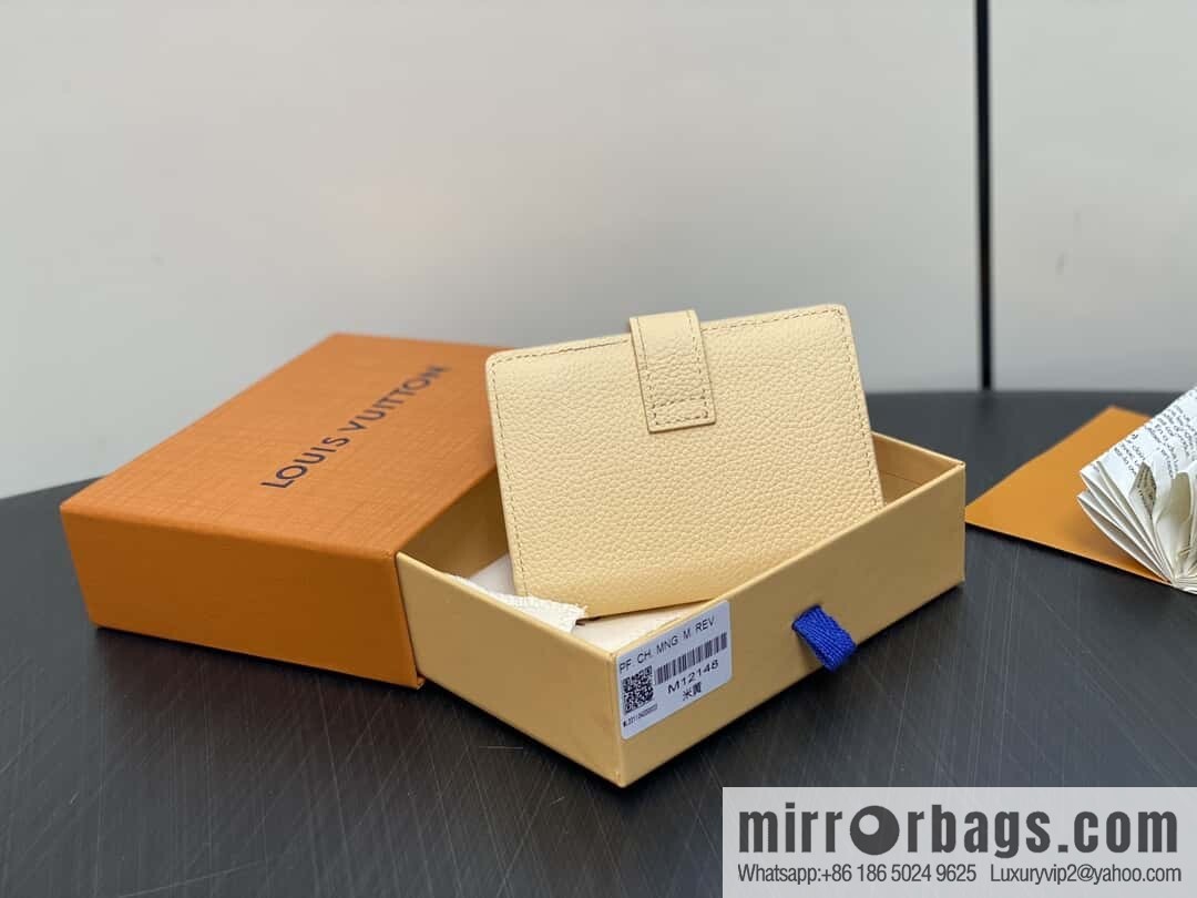 [Original order boutique] M12148 beige, full leather wallet series Portfoille Locky wallet