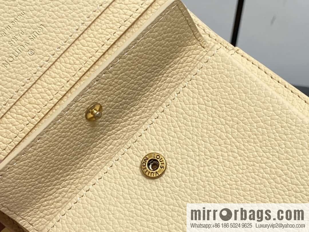 [Original order boutique] M12148 beige, full leather wallet series Portfoille Locky wallet