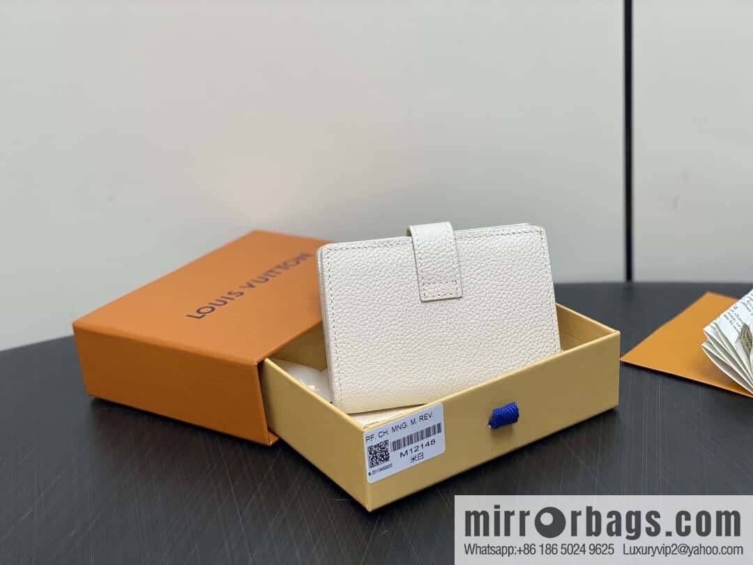 [Original order boutique] M12148 beige, full leather wallet series Portfoille Locky wallet