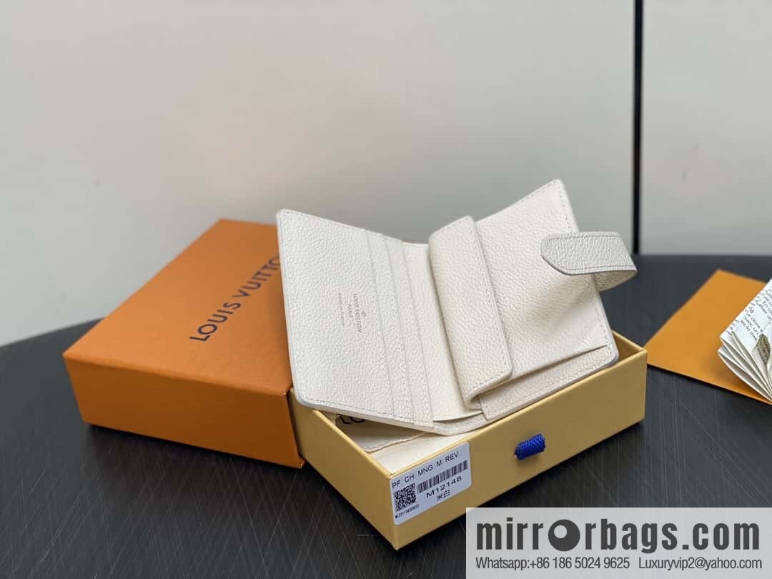 [Original order boutique] M12148 beige, full leather wallet series Portfoille Locky wallet