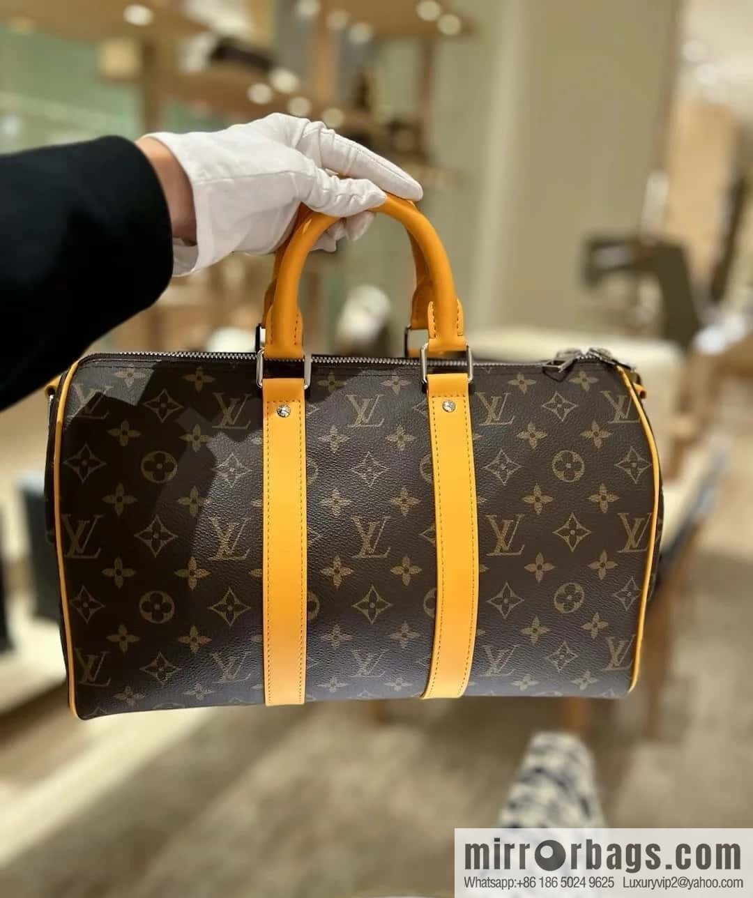 [Original order boutique] M13201 presbyopia yellow, travel bag series KEEPALL BANDOULIZRE 35 handbag