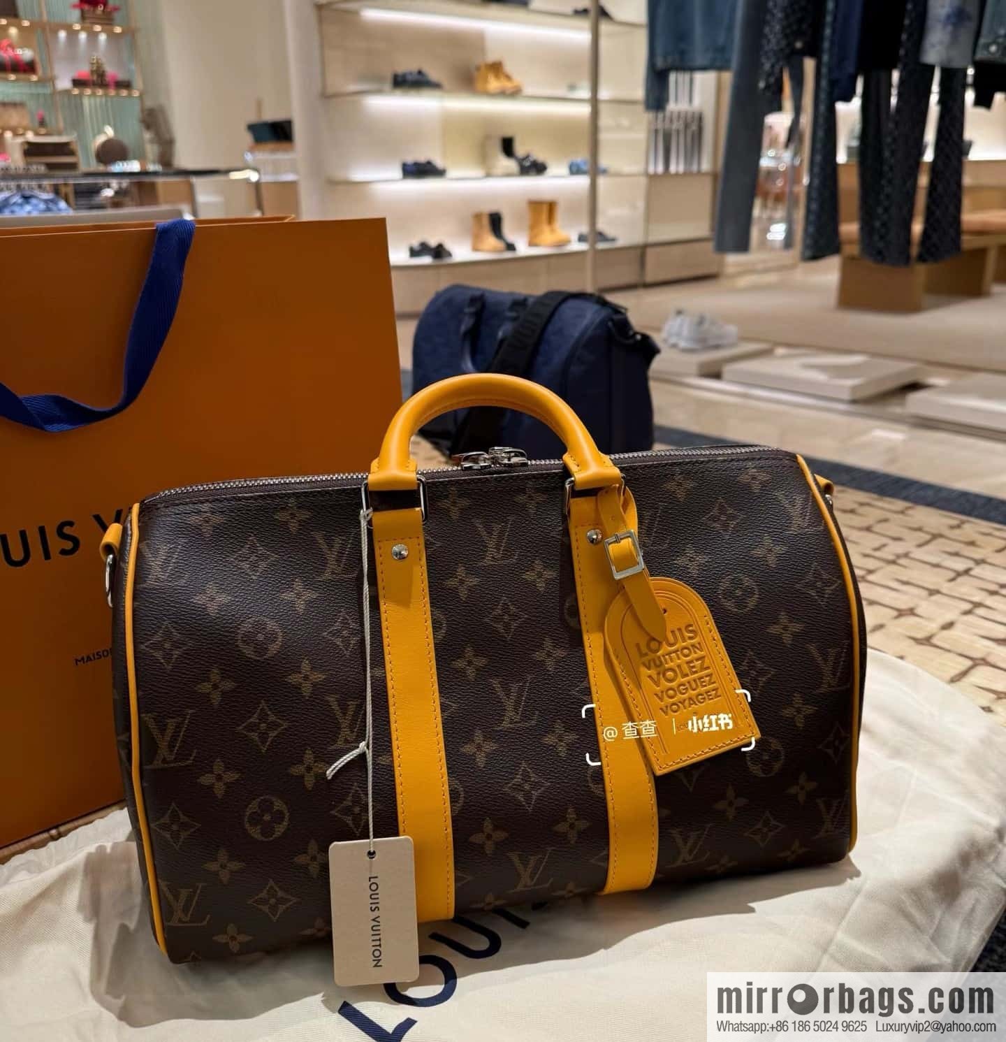 [Original order boutique] M13201 presbyopia yellow, travel bag series KEEPALL BANDOULIZRE 35 handbag