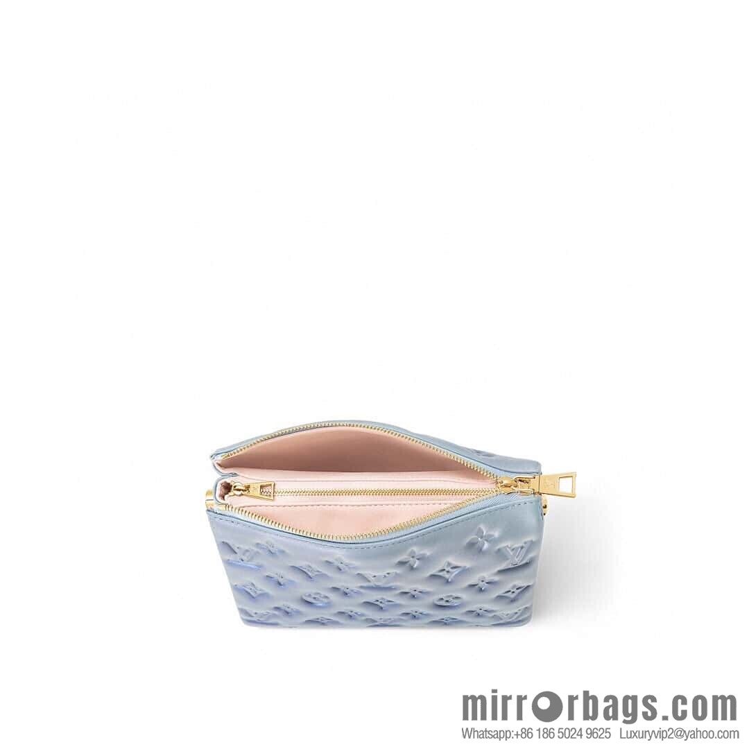 [Original order boutique] M24338 blue, full leather chain bag series, sheepskin Coussin BB handbag
