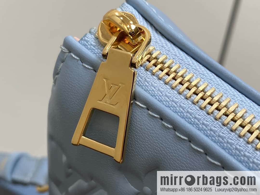 [Original order boutique] M24338 blue, full leather chain bag series, sheepskin Coussin BB handbag