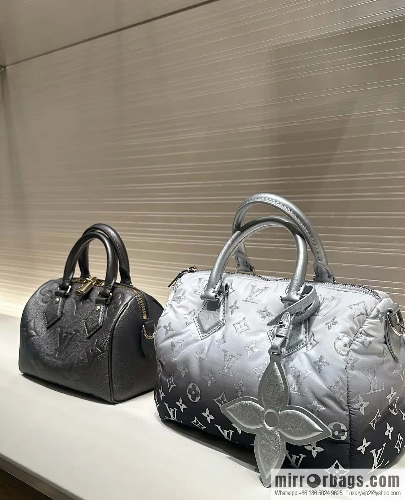 [Original order boutique] M11848 silver down, pillow bag speedy series, ski series SPEEDY BANDOULIZRE 25 handbag