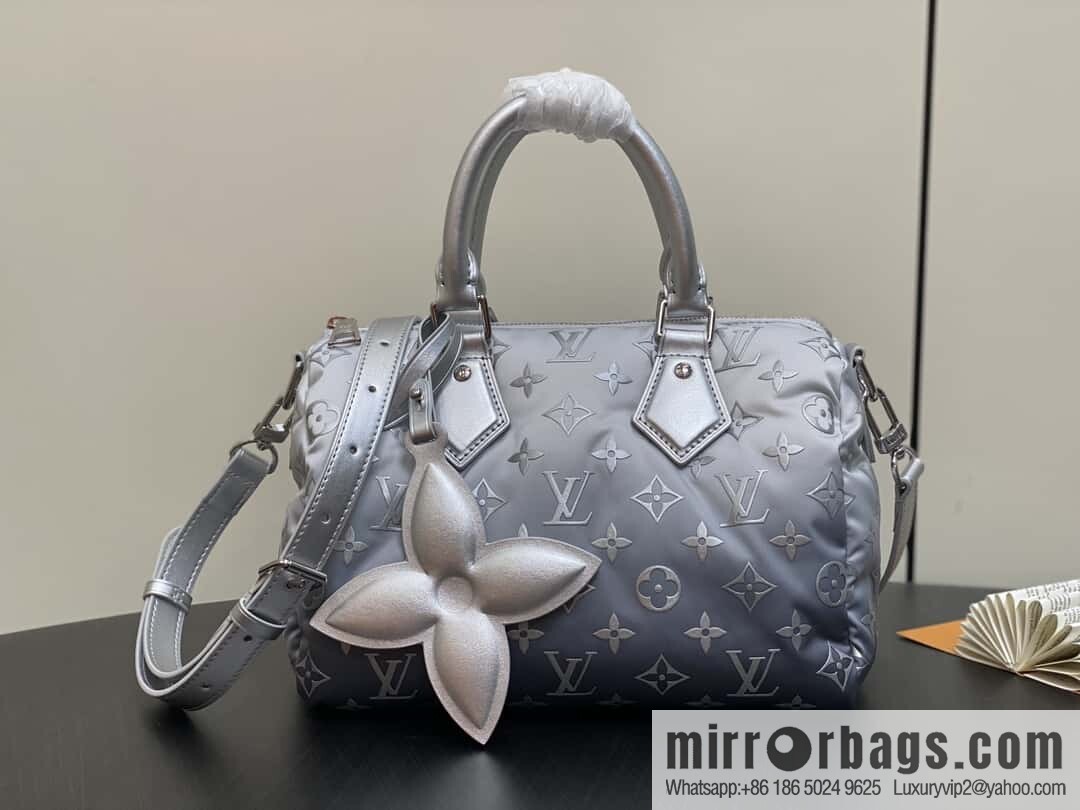 [Original order boutique] M11848 silver down, pillow bag speedy series, ski series SPEEDY BANDOULIZRE 25 handbag
