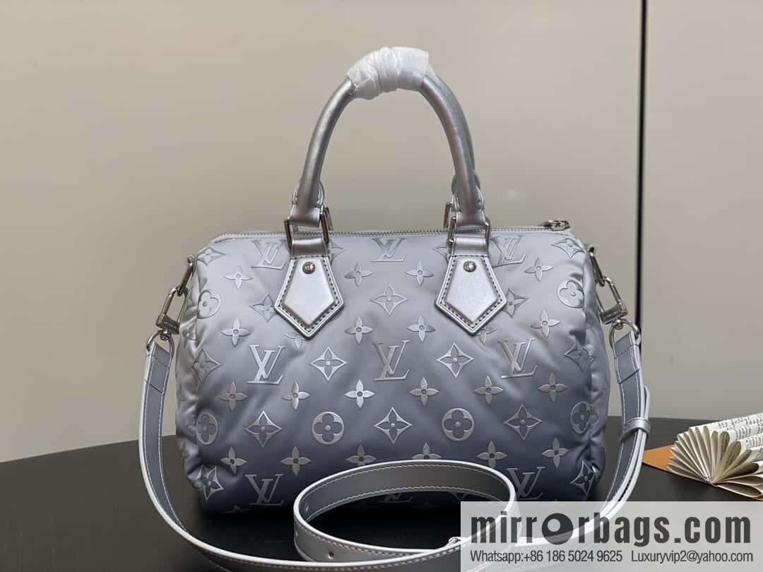 [Original order boutique] M11848 silver down, pillow bag speedy series, ski series SPEEDY BANDOULIZRE 25 handbag