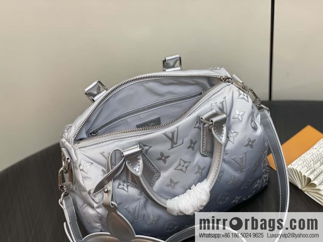 [Original order boutique] M11848 silver down, pillow bag speedy series, ski series SPEEDY BANDOULIZRE 25 handbag
