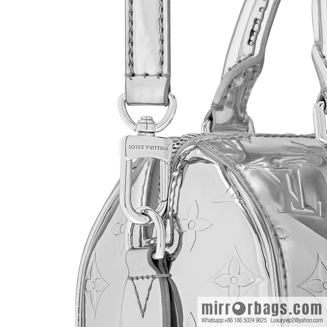 [Original order boutique] M11987 silver patent leather, pillow bag speedy series SPEEDY BANDOULIZRE 20 handbag