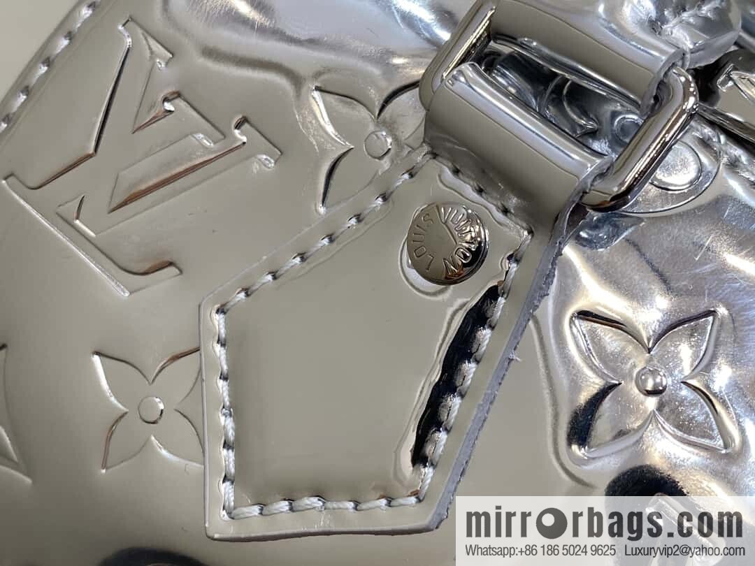 [Original order boutique] M11987 silver patent leather, pillow bag speedy series SPEEDY BANDOULIZRE 20 handbag
