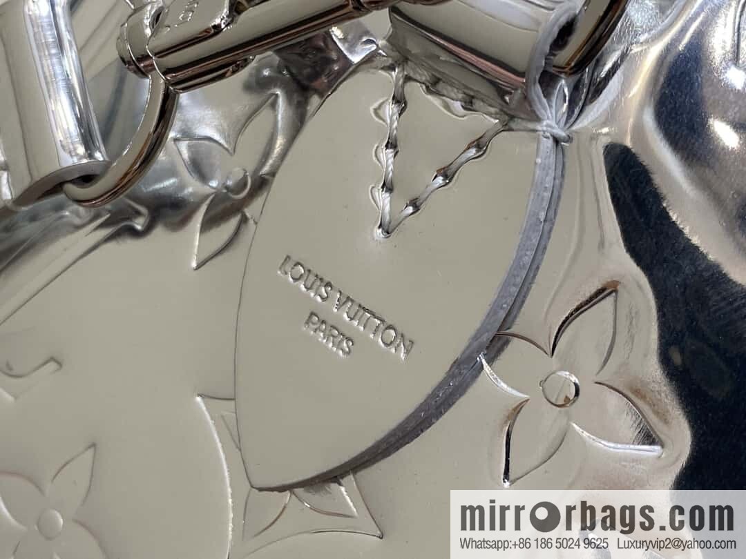 [Original order boutique] M11987 silver patent leather, pillow bag speedy series SPEEDY BANDOULIZRE 20 handbag