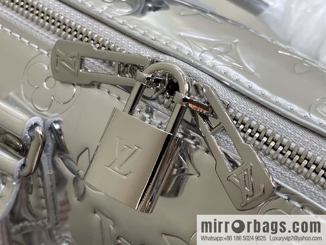 [Original order boutique] M11987 silver patent leather, pillow bag speedy series SPEEDY BANDOULIZRE 20 handbag
