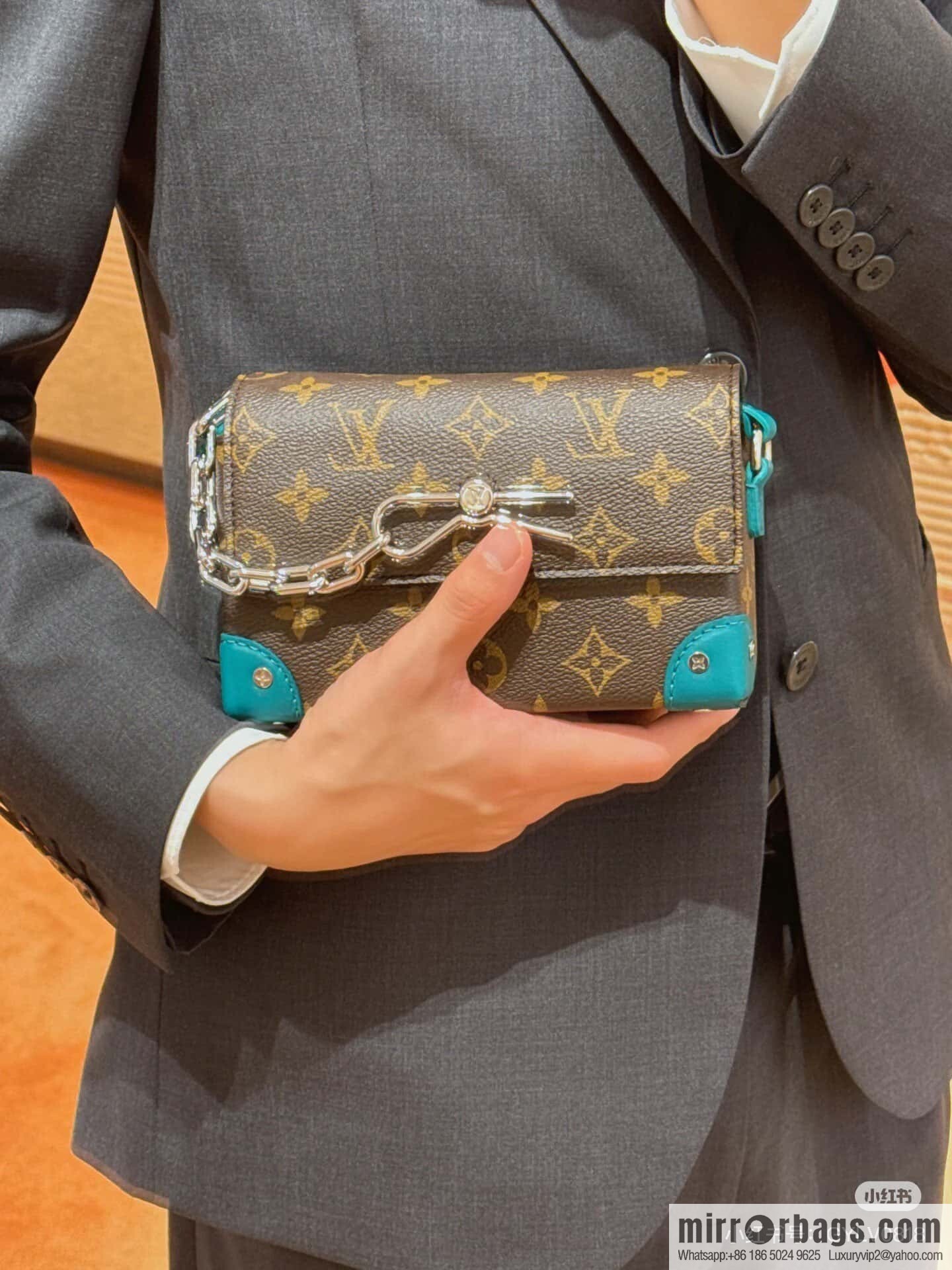 [Original order boutique] M12080 presbyopia/green, men's bag messenger bag series, this Steamer mini handbag.